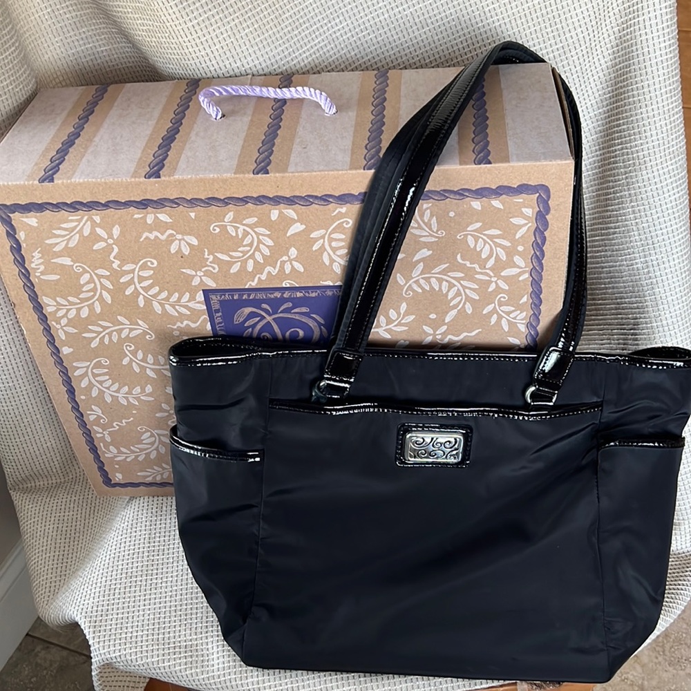 Brighton Stevie Tote in Black Nylon UC